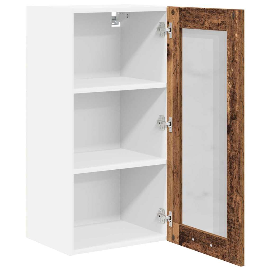Hængeskab 2 pcs Gammelt træ 40 x 31 x 80 cm Konstrueret træ