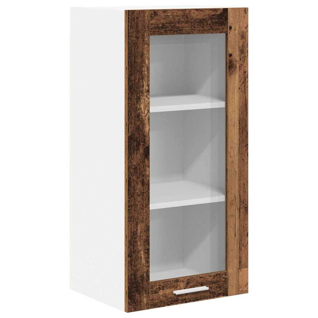 Hængeskab 2 pcs Gammelt træ 40 x 31 x 80 cm Konstrueret træ
