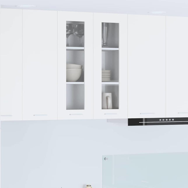 Hængeskab med opbevaring Hvid 60 x 31 x 80 cm Konstrueret træ