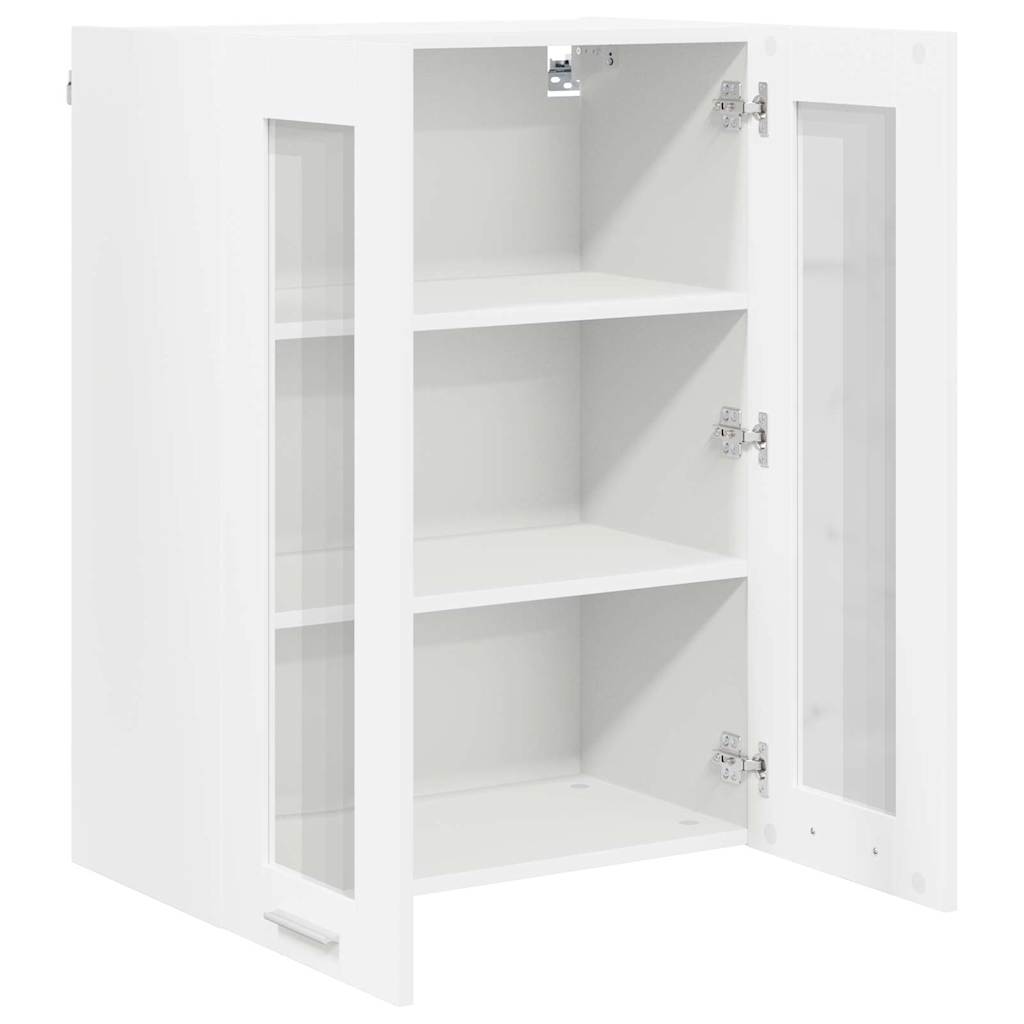 Hængeskab med opbevaring Hvid 60 x 31 x 80 cm Konstrueret træ