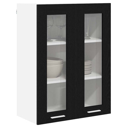 Hængeskab Sort eg 60 x 31 x 80 cm Konstrueret træ