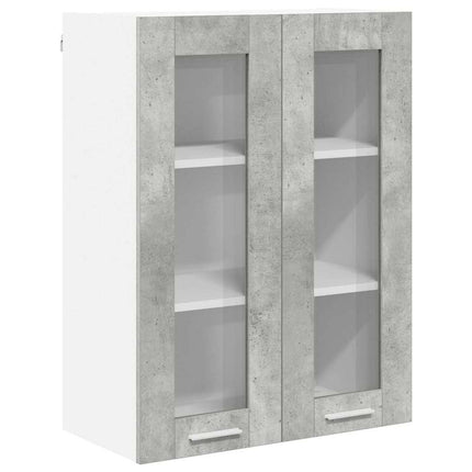 Hængeskab med dør Beton Grå 60 x 31 x 80 cm Konstrueret træ