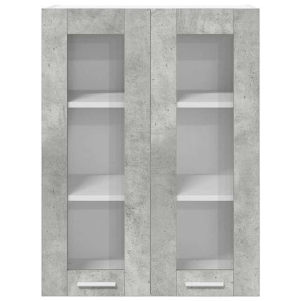 Hængeskab med dør Beton Grå 60 x 31 x 80 cm Konstrueret træ