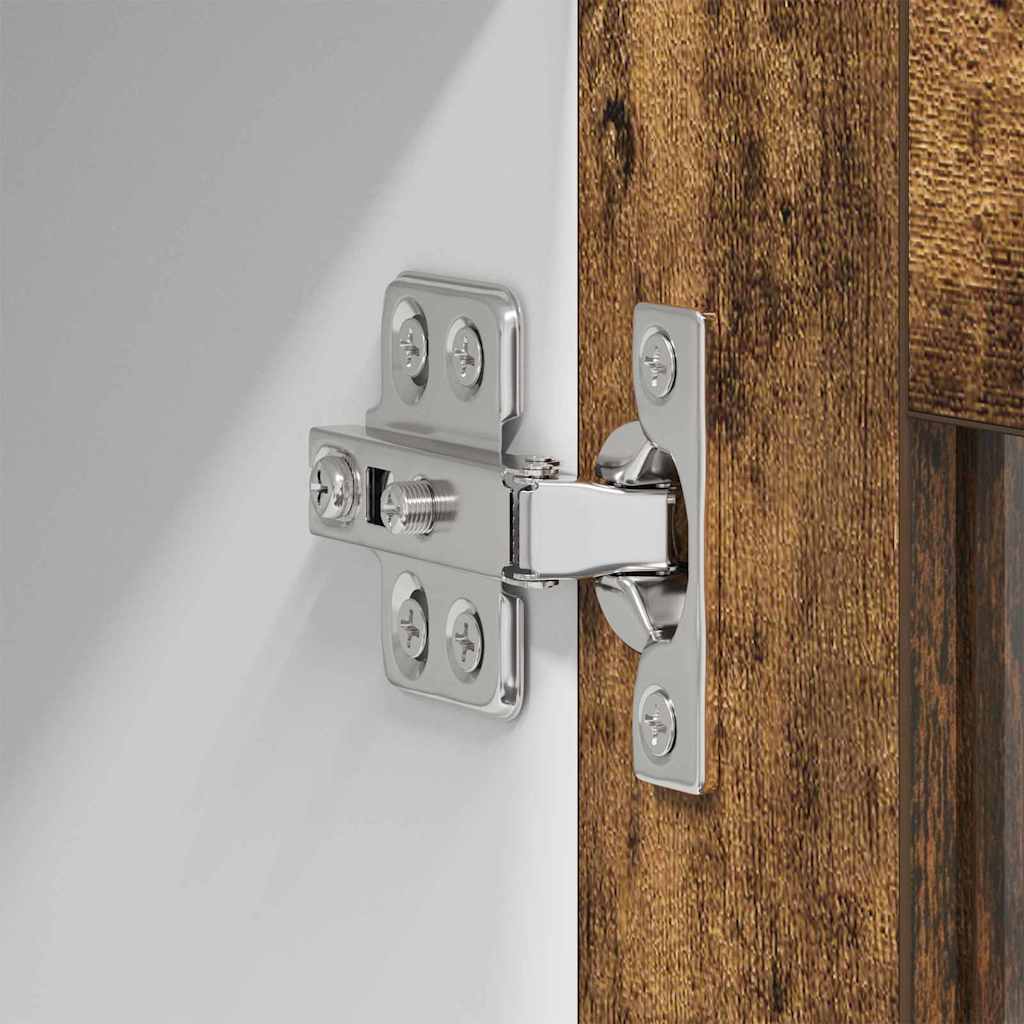 Hængeskab med dør Røget eg 60 x 31 x 80 cm Konstrueret træ