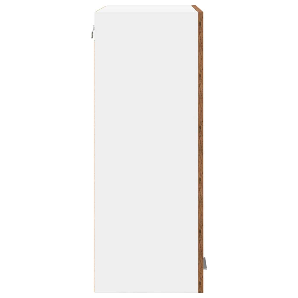 Hængeskab med dør Gammelt træ 60 x 31 x 80 cm Konstrueret træ