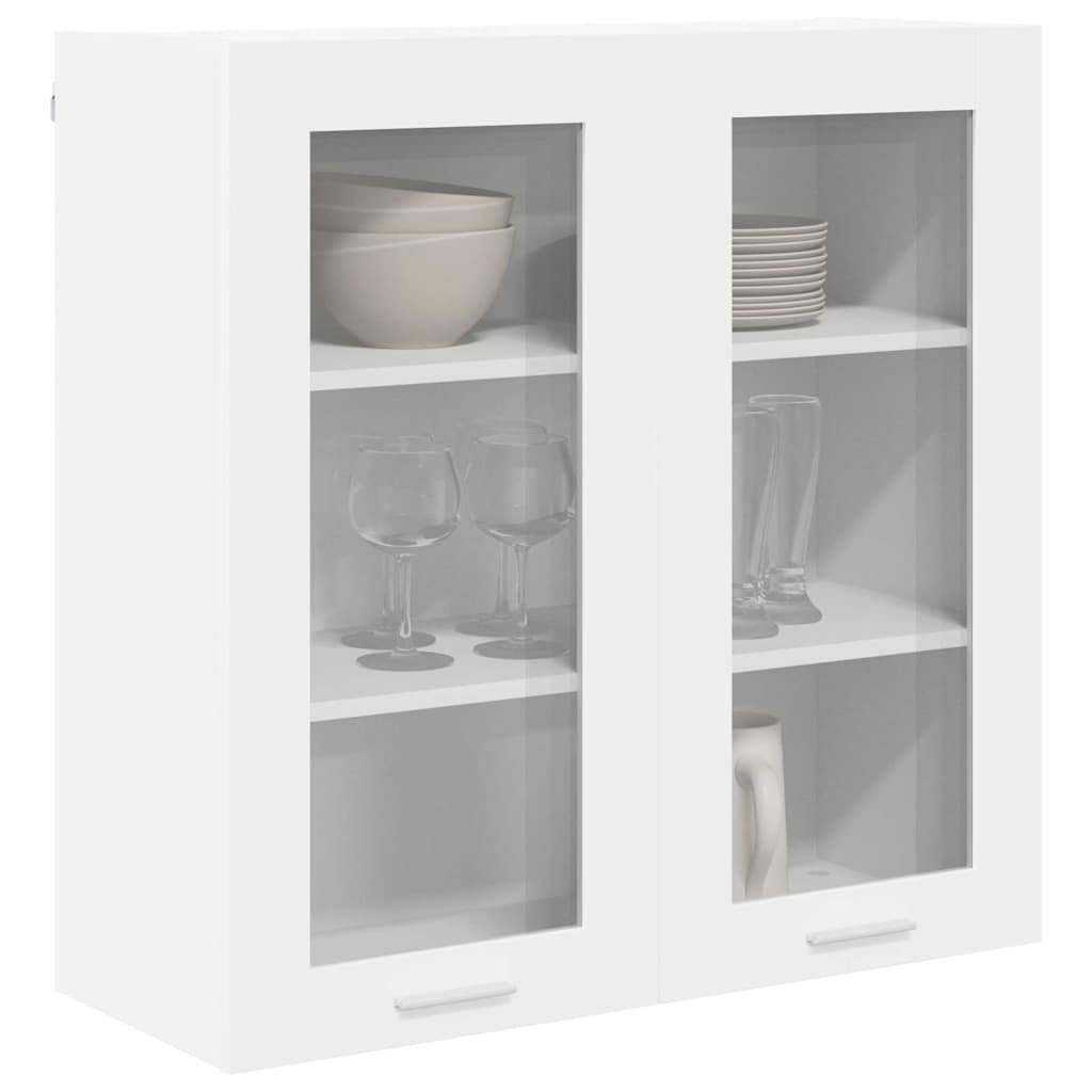 Hængeskab med opbevaring Hvid 80 x 31 x 80 cm Konstrueret træ