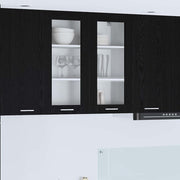 Hængeskab med dør Sort eg 80 x 31 x 80 cm Konstrueret træ