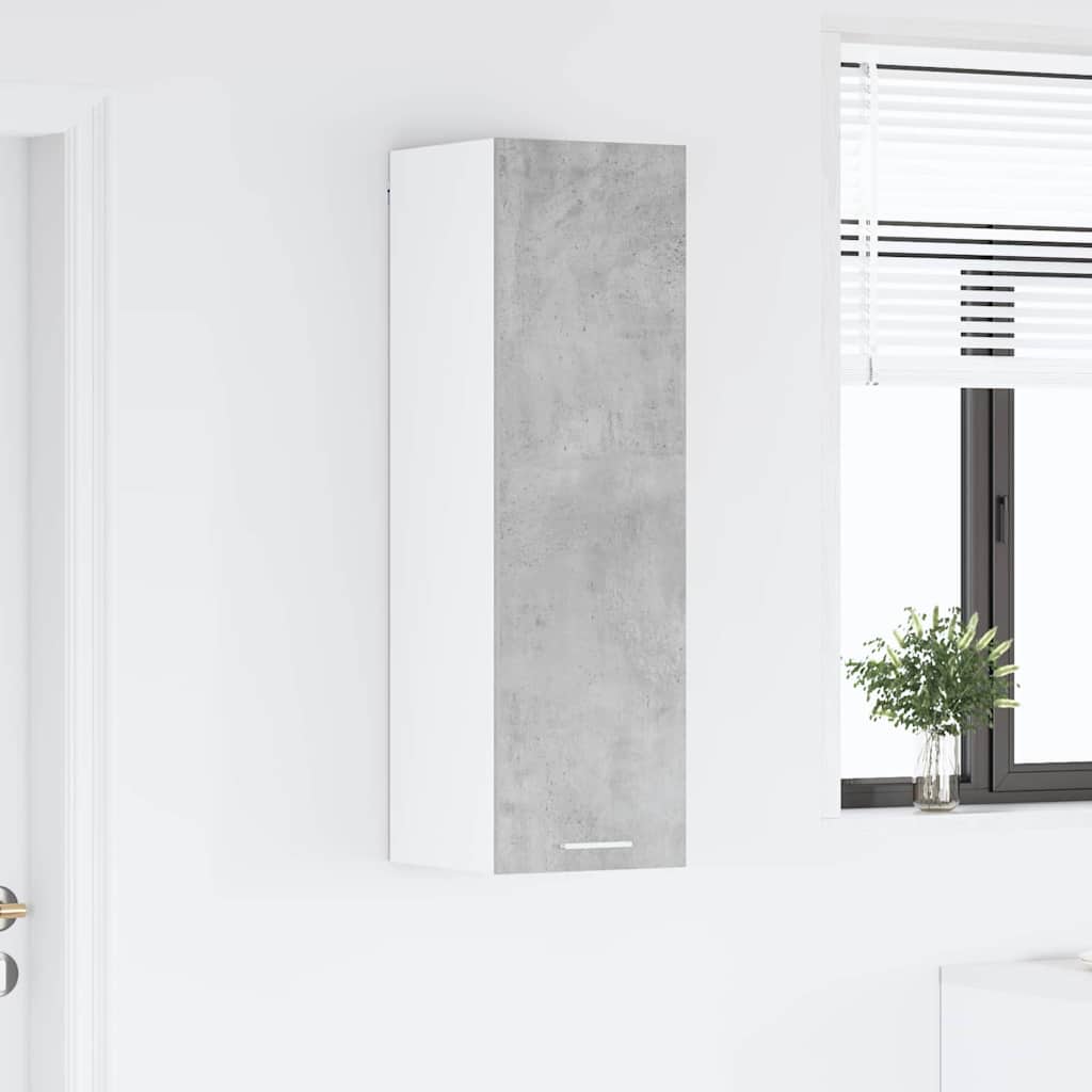 Hængeskab med dør Beton Grå 30 x 31 x 100 cm Konstrueret træ