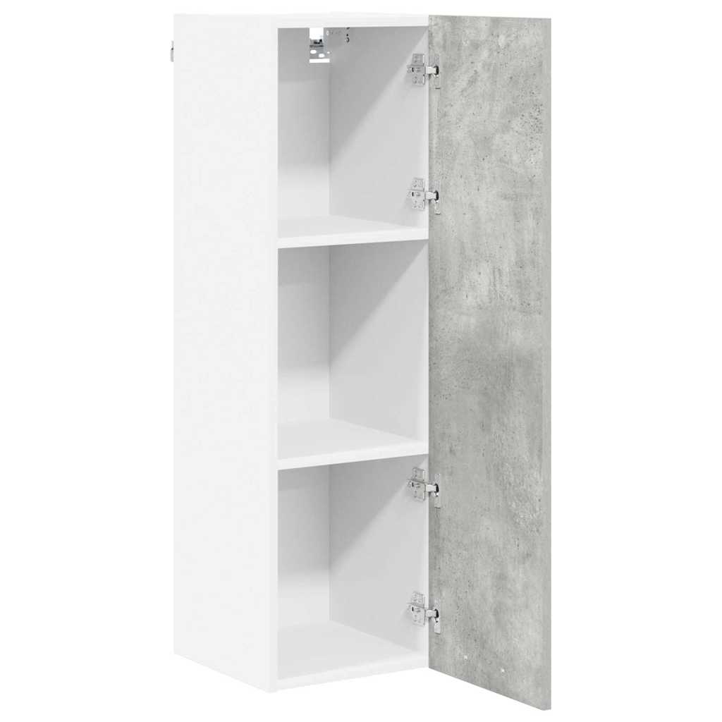 Hængeskab med dør Beton Grå 30 x 31 x 100 cm Konstrueret træ