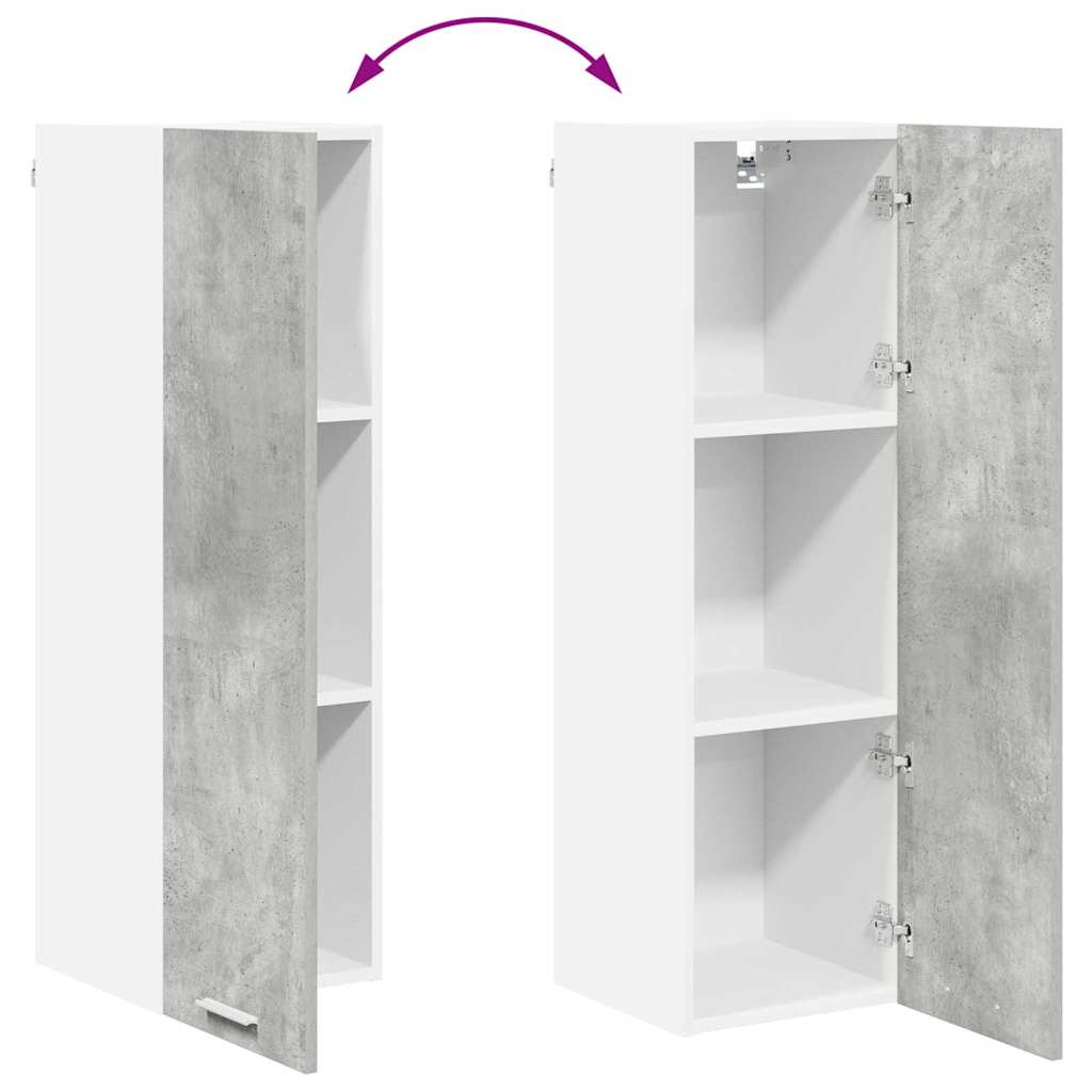 Hængeskab med dør Beton Grå 30 x 31 x 100 cm Konstrueret træ