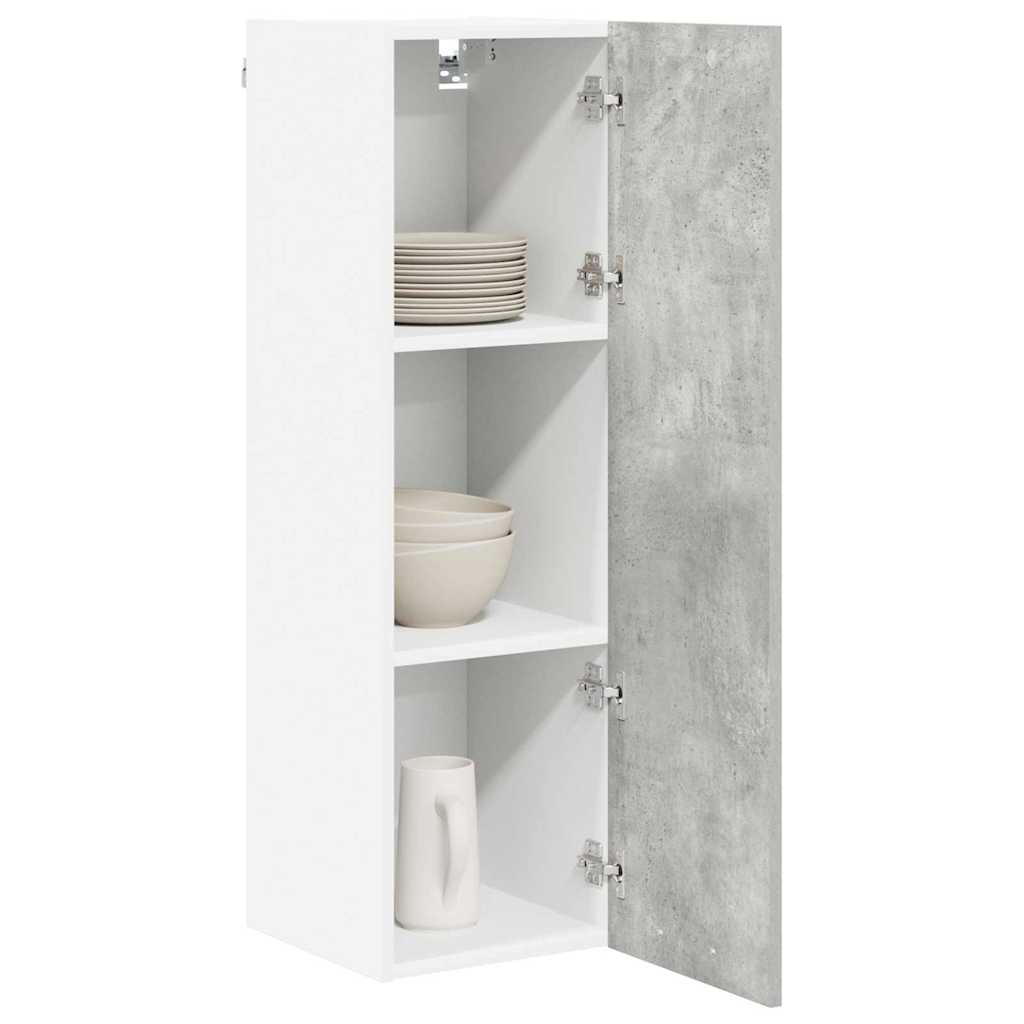 Hængeskab med dør Beton Grå 30 x 31 x 100 cm Konstrueret træ
