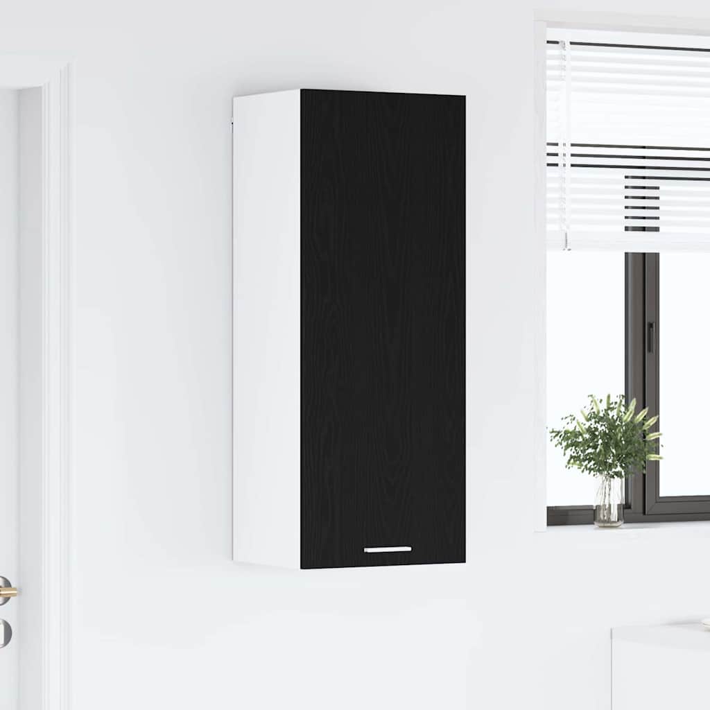 Hængeskab med dør Sort eg 40 x 31 x 100 cm Konstrueret træ