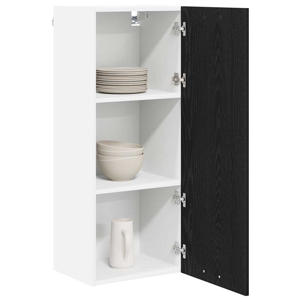 Hængeskab med dør Sort eg 40 x 31 x 100 cm Konstrueret træ