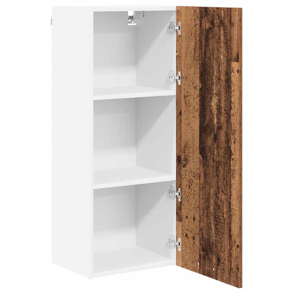 Hængeskab med dør Gammelt træ 40 x 31 x 100 cm Konstrueret træ