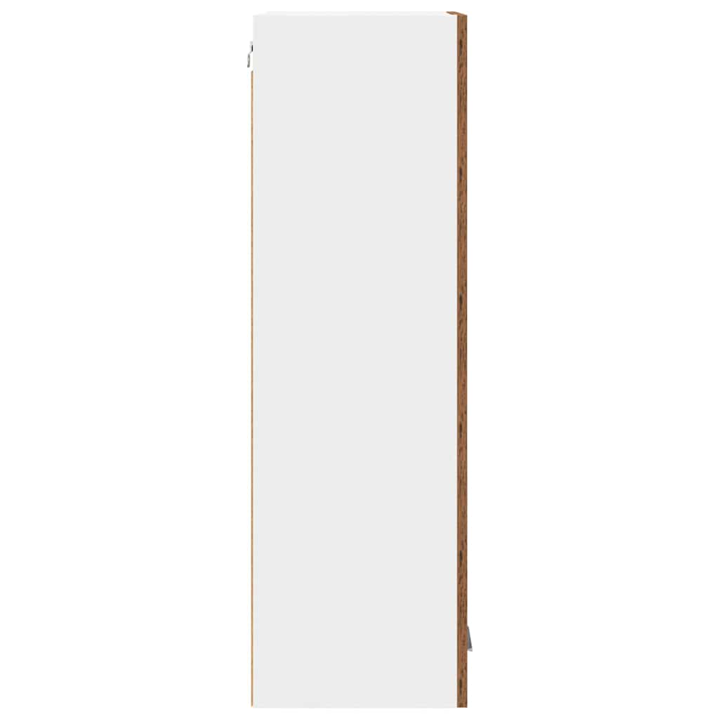 Hængeskab med dør Gammelt træ 40 x 31 x 100 cm Konstrueret træ