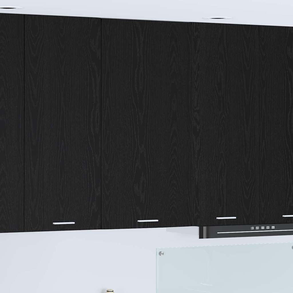 Hængeskab Sort Eg og Hvid 50 x 31 x 100 cm Konstrueret træ