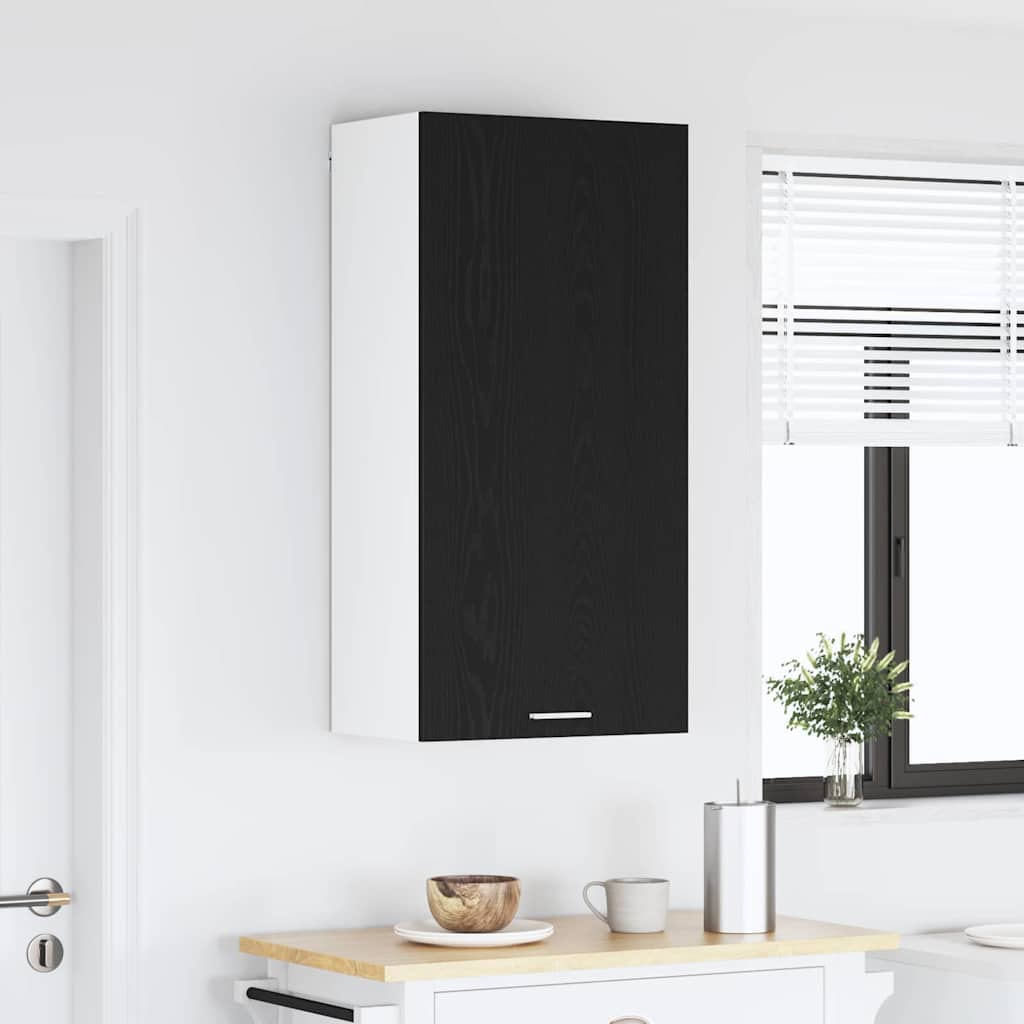 Hængeskab Sort Eg og Hvid 50 x 31 x 100 cm Konstrueret træ