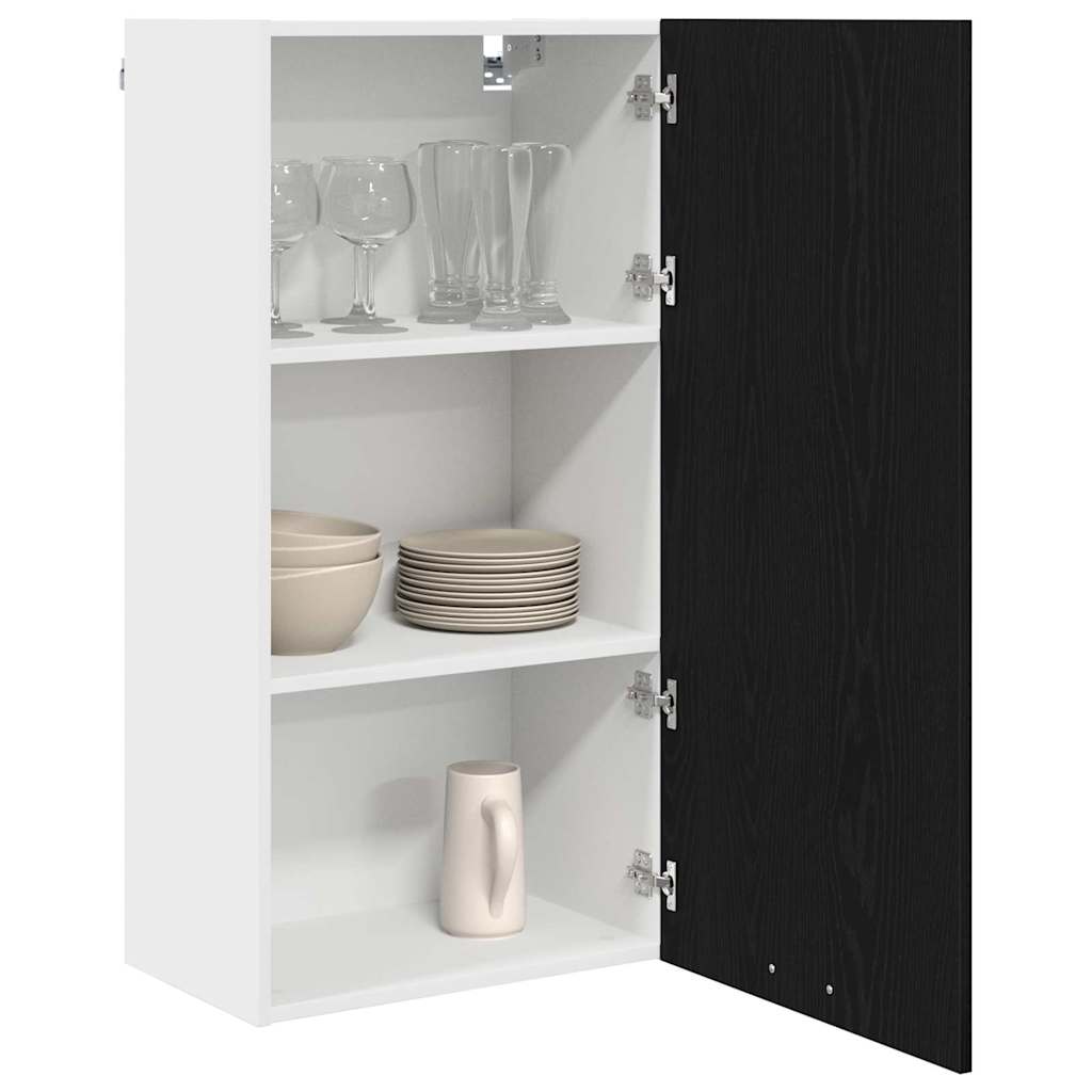 Hængeskab Sort Eg og Hvid 50 x 31 x 100 cm Konstrueret træ