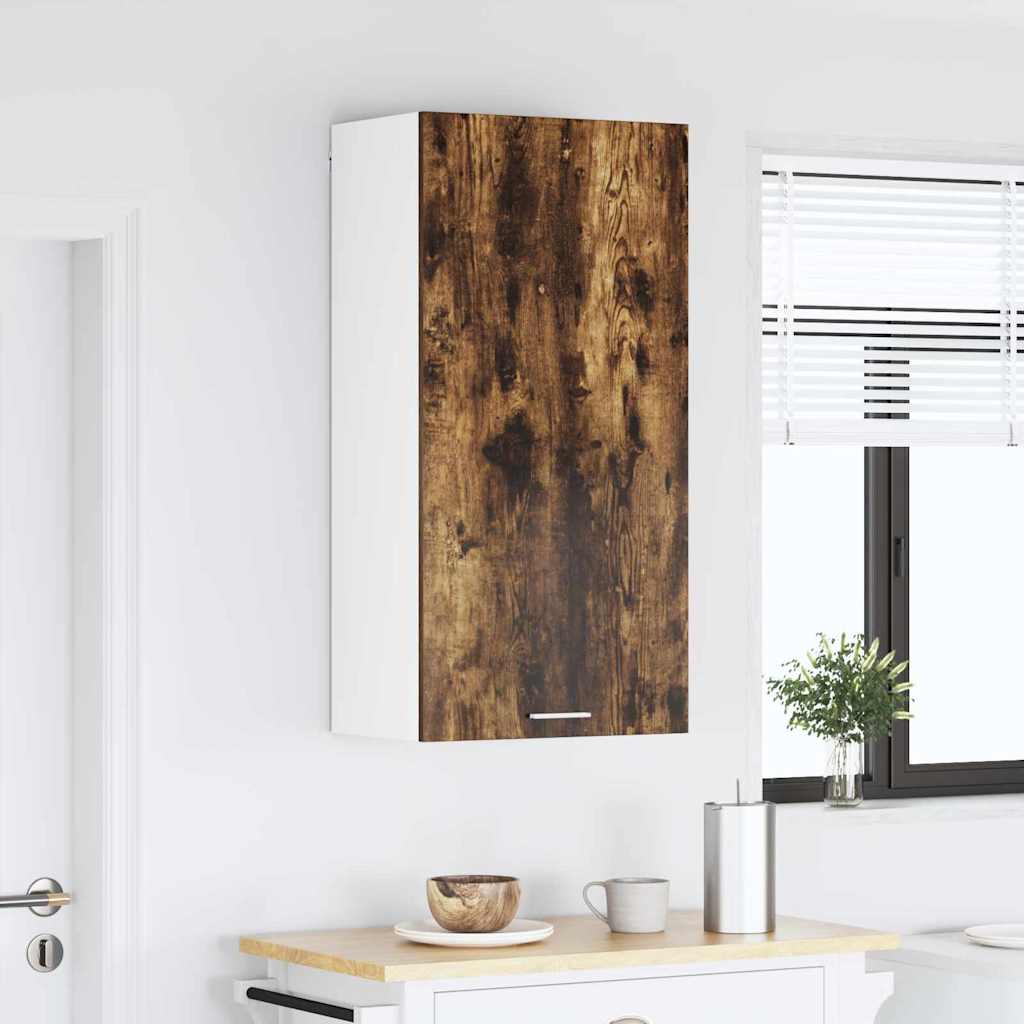 Hængeskab Røget Eg og Hvid 50 x 31 x 100 cm Konstrueret træ