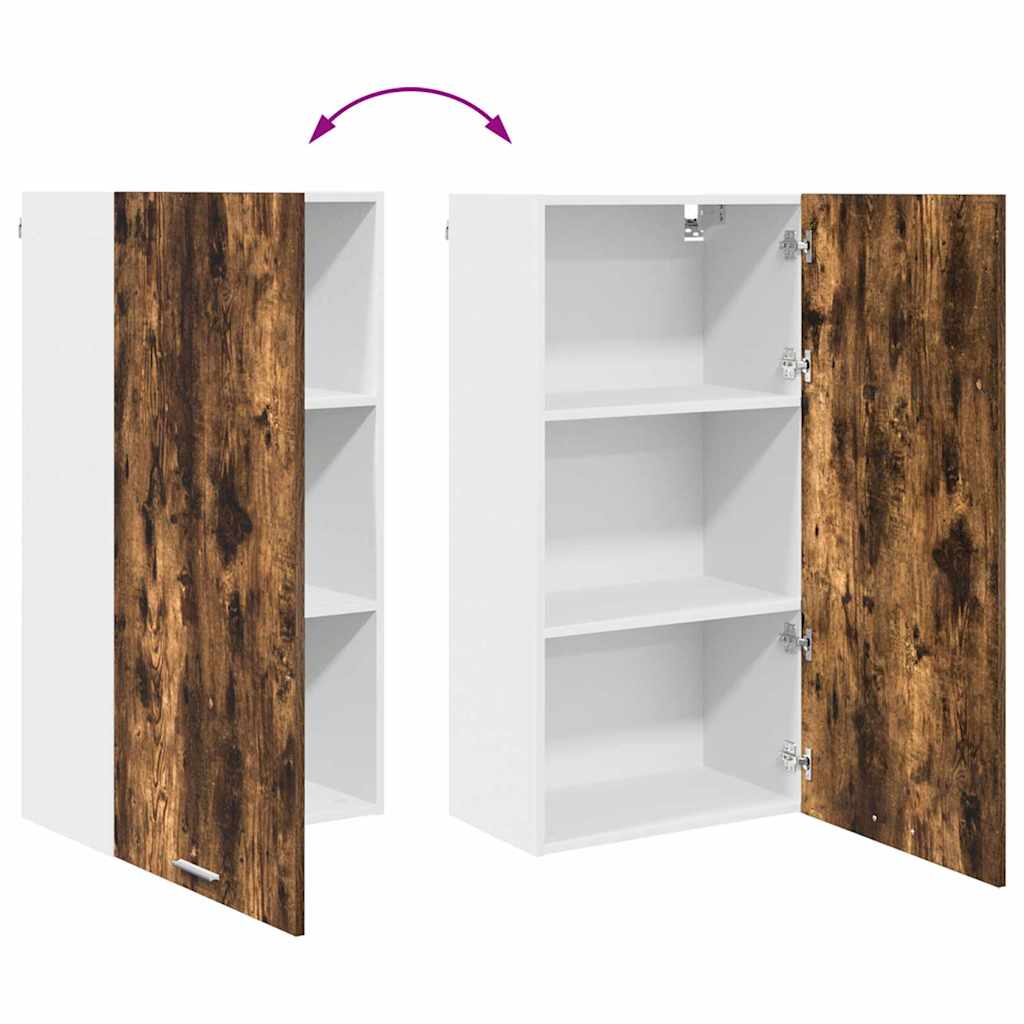 Hængeskab Røget Eg og Hvid 50 x 31 x 100 cm Konstrueret træ