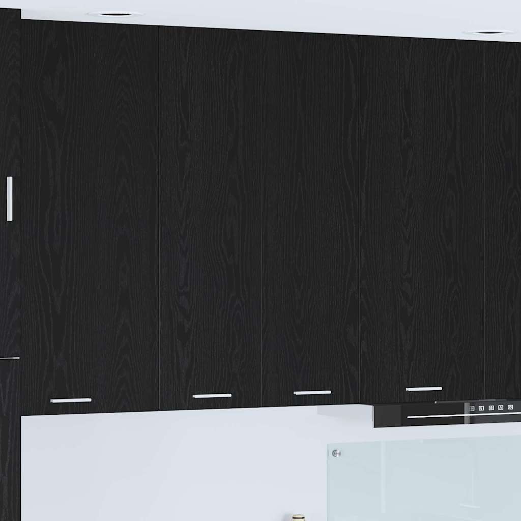 Hængeskab med dør Sort eg 60 x 31 x 100 cm Konstrueret træ
