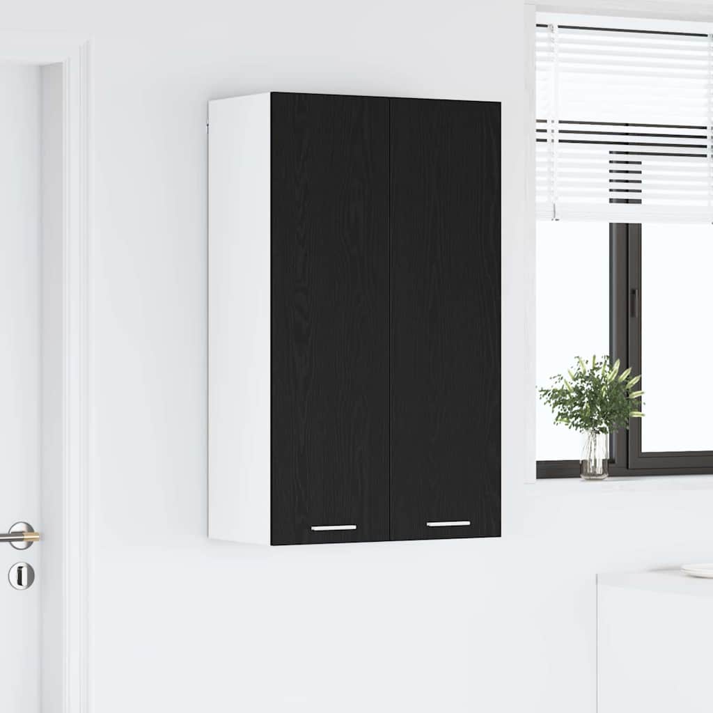 Hængeskab med dør Sort eg 60 x 31 x 100 cm Konstrueret træ