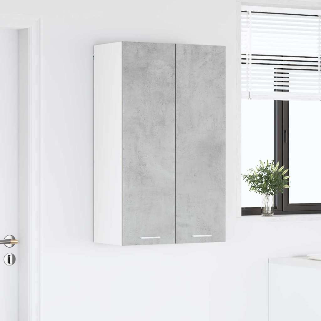 Hængeskab med dør Beton Grå 60 x 31 x 100 cm Konstrueret træ