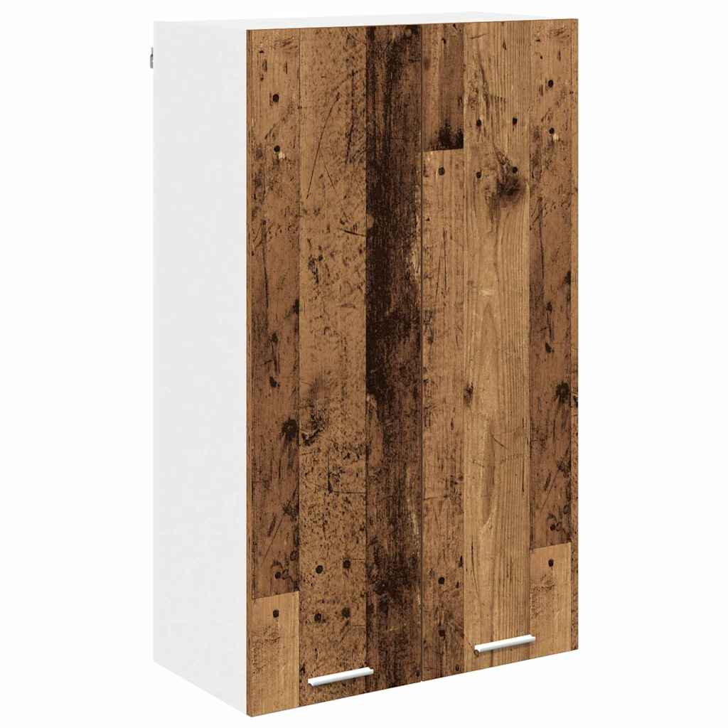 Hængeskab med dør Gammelt træ 60 x 31 x 100 cm Konstrueret træ