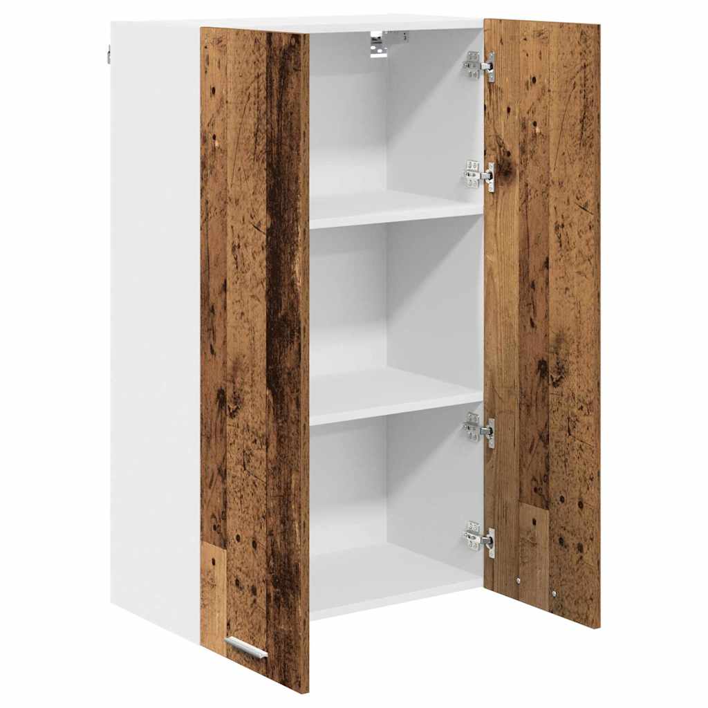 Hængeskab med dør Gammelt træ 60 x 31 x 100 cm Konstrueret træ
