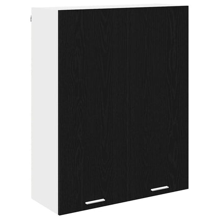 Hængeskab Sort eg 80 x 31 x 100 cm Konstrueret træ