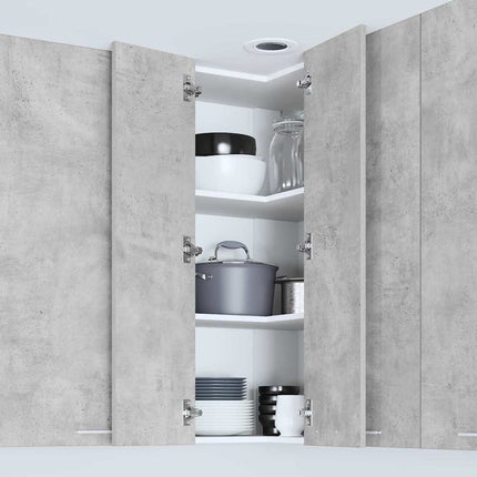 Hængeskab Beton grå og hvid 57 x 57 x 100 cm Konstrueret træ