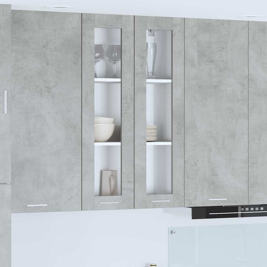 Hængeskab med dør Beton Grå 60 x 31 x 100 cm Konstrueret træ