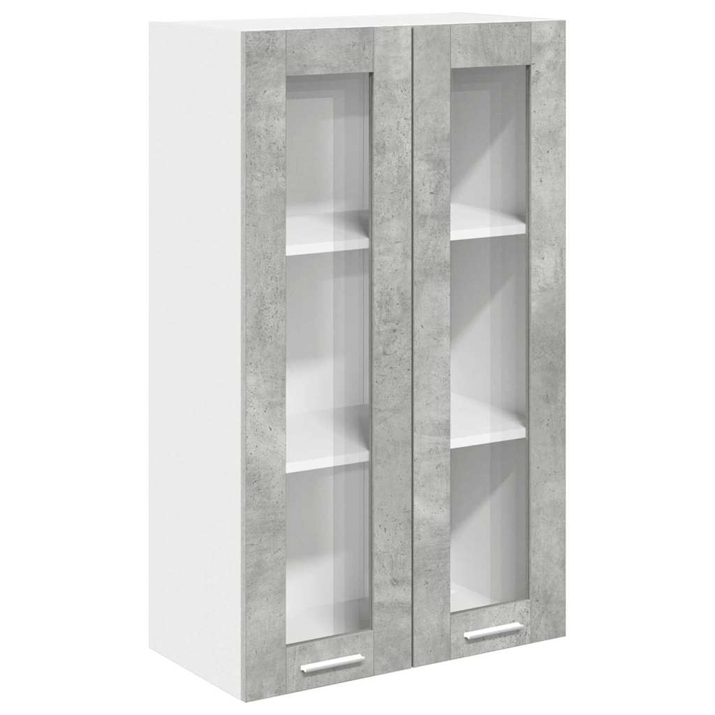 Hængeskab med dør Beton Grå 60 x 31 x 100 cm Konstrueret træ