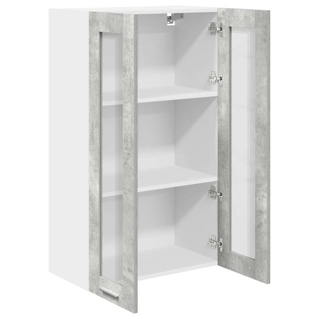 Hængeskab med dør Beton Grå 60 x 31 x 100 cm Konstrueret træ