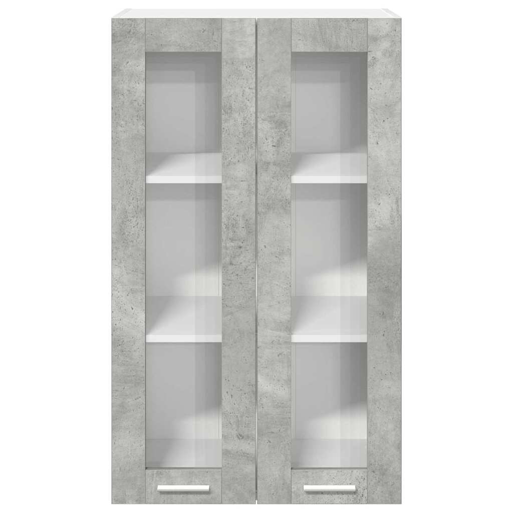 Hængeskab med dør Beton Grå 60 x 31 x 100 cm Konstrueret træ