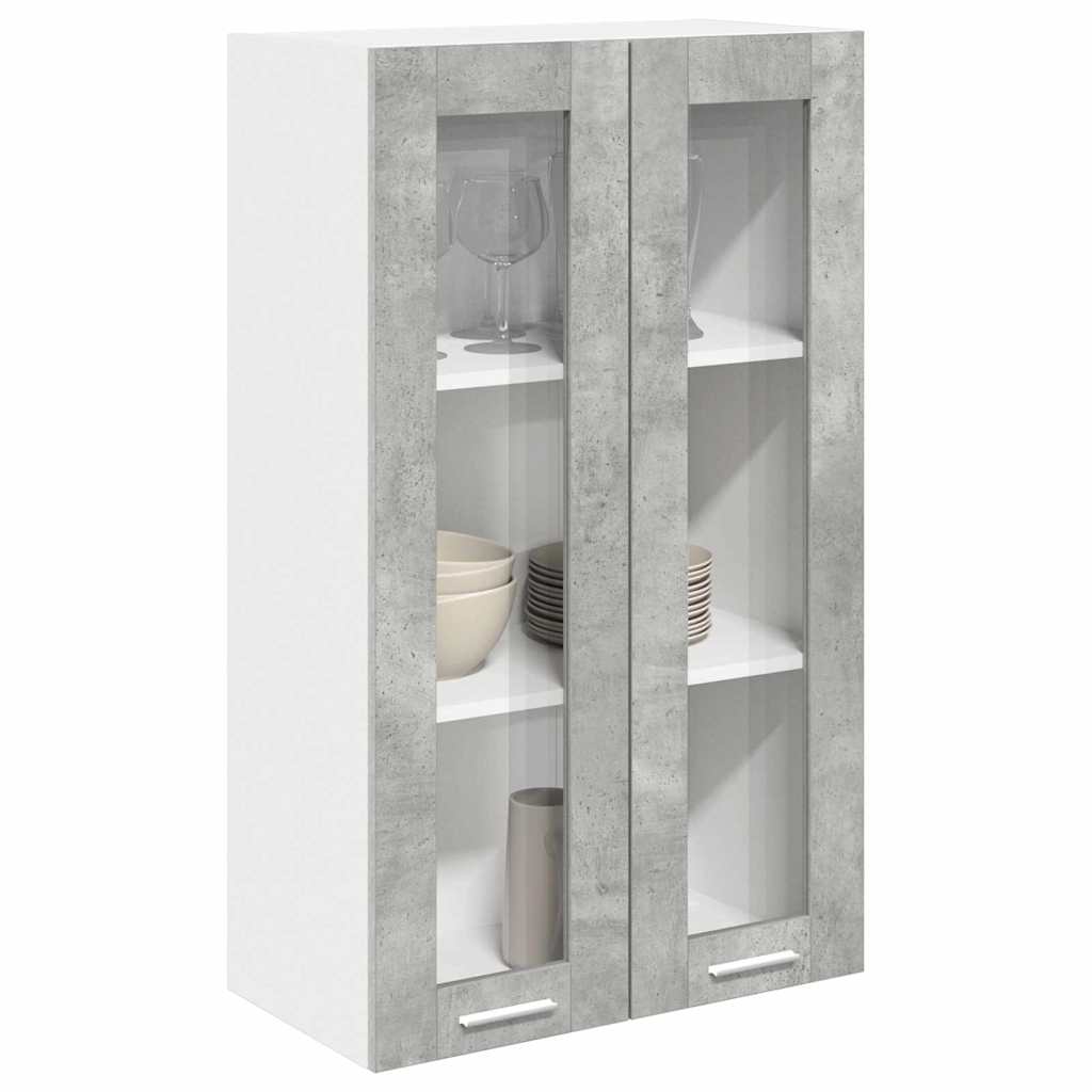 Hængeskab med dør Beton Grå 60 x 31 x 100 cm Konstrueret træ