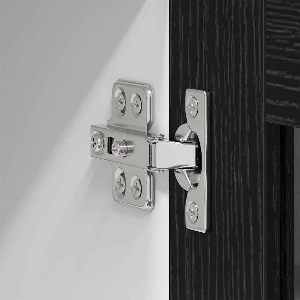 Hængeskab med dør Sort eg 80 x 31 x 100 cm Konstrueret træ