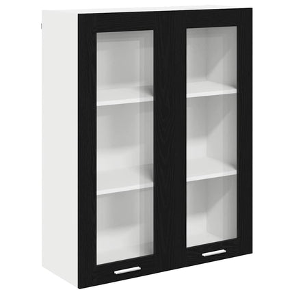 Hængeskab Sort eg 80 x 31 x 100 cm Konstrueret træ