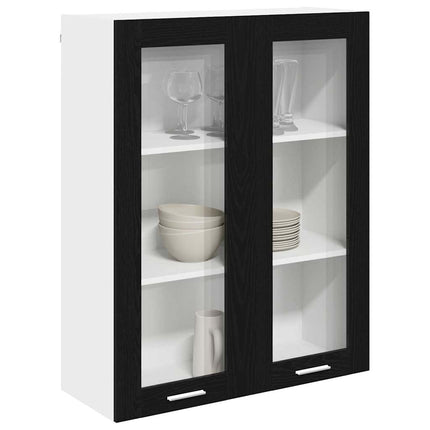 Hængeskab Sort eg 80 x 31 x 100 cm Konstrueret træ
