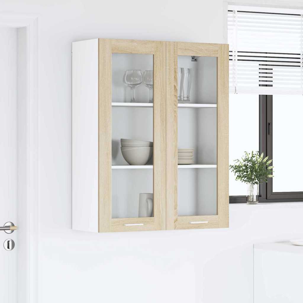 Hængeskab med dør Sonoma eg 80 x 31 x 100 cm Konstrueret træ