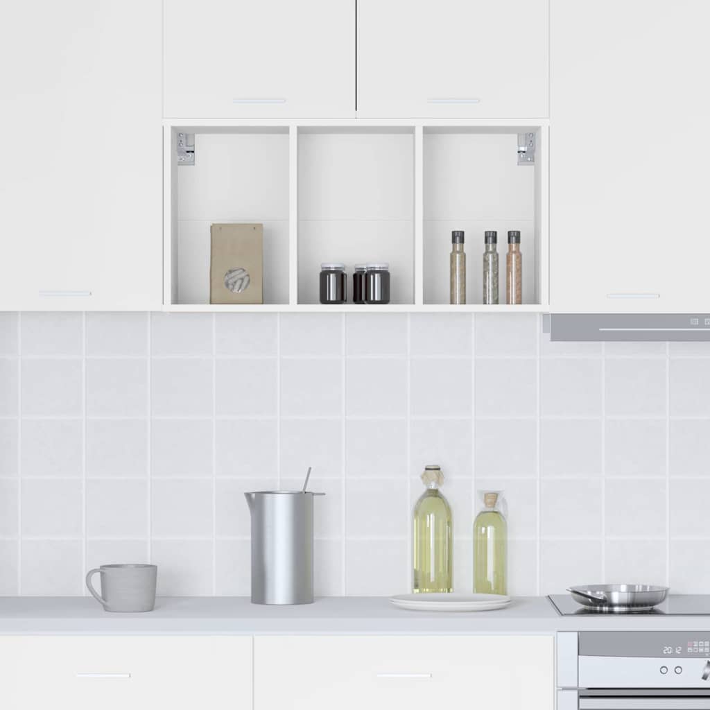 Hængeskab med opbevaring Hvid 40 x 29,5 x 80 cm Konstrueret træ