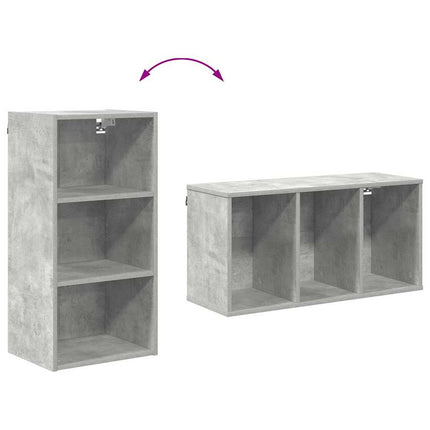 Hængeskab Beton Grå 40 x 29,5 x 80 cm Konstrueret træ