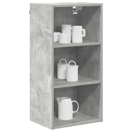 Hængeskab Beton Grå 40 x 29,5 x 80 cm Konstrueret træ