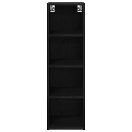 Hængeskab Sort eg 30 x 29,5 x 100 cm Konstrueret træ