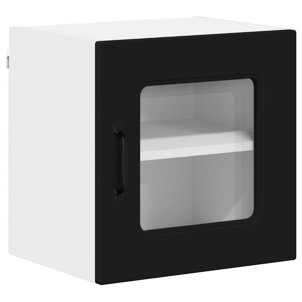 Vægskab til køkken 2 pcs Sort 40 x 31 x 40 cm Konstrueret træ