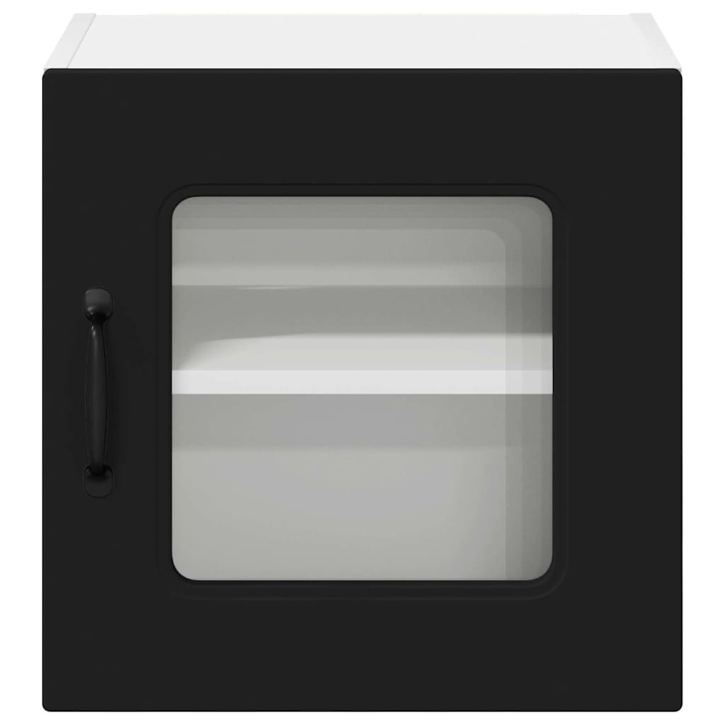 Vægskab til køkken 2 pcs Sort 40 x 31 x 40 cm Konstrueret træ