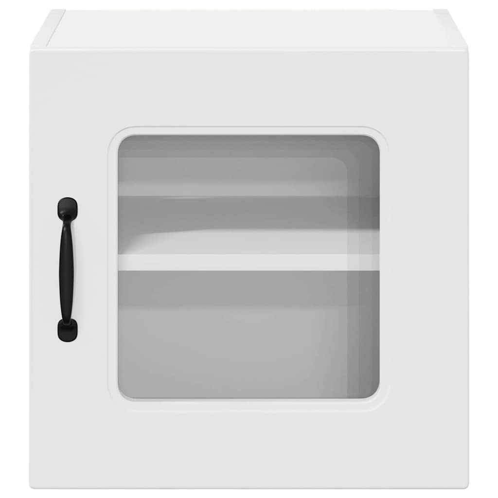 Vægskab til køkken med dør 2 pcs Høj gloss hvid 40 x 31 x 40 cm