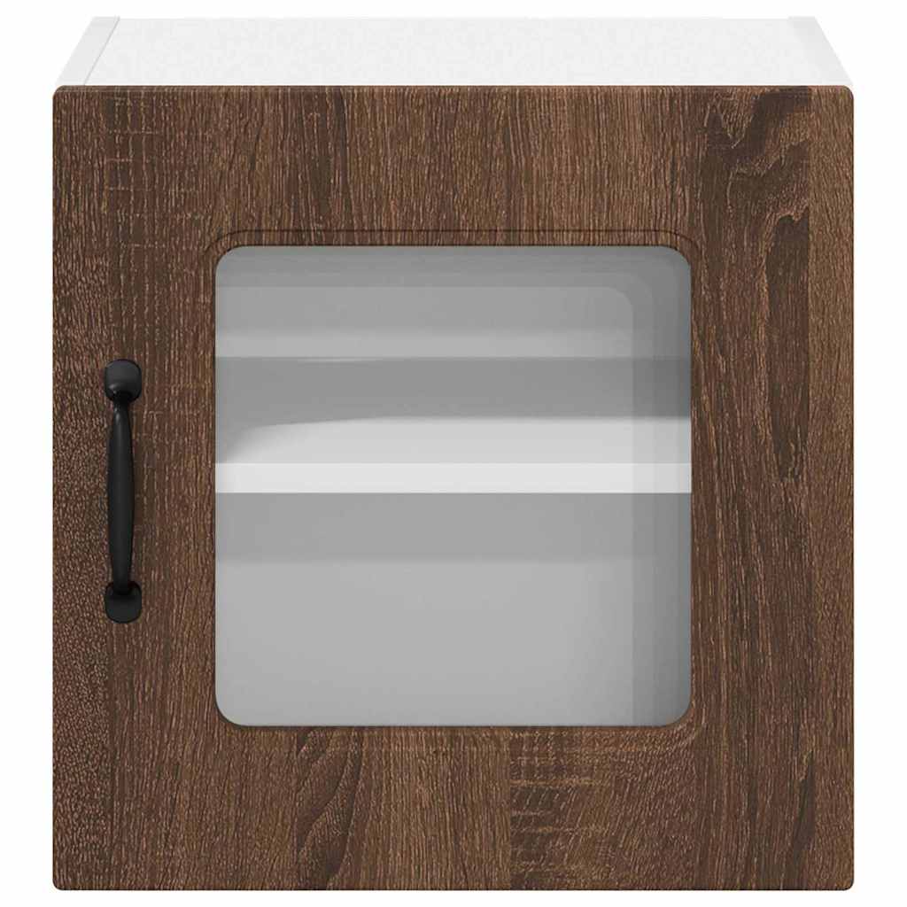 Vægskab til køkken med hylde 2 pcs Brun eg 40 x 31 x 40 cm