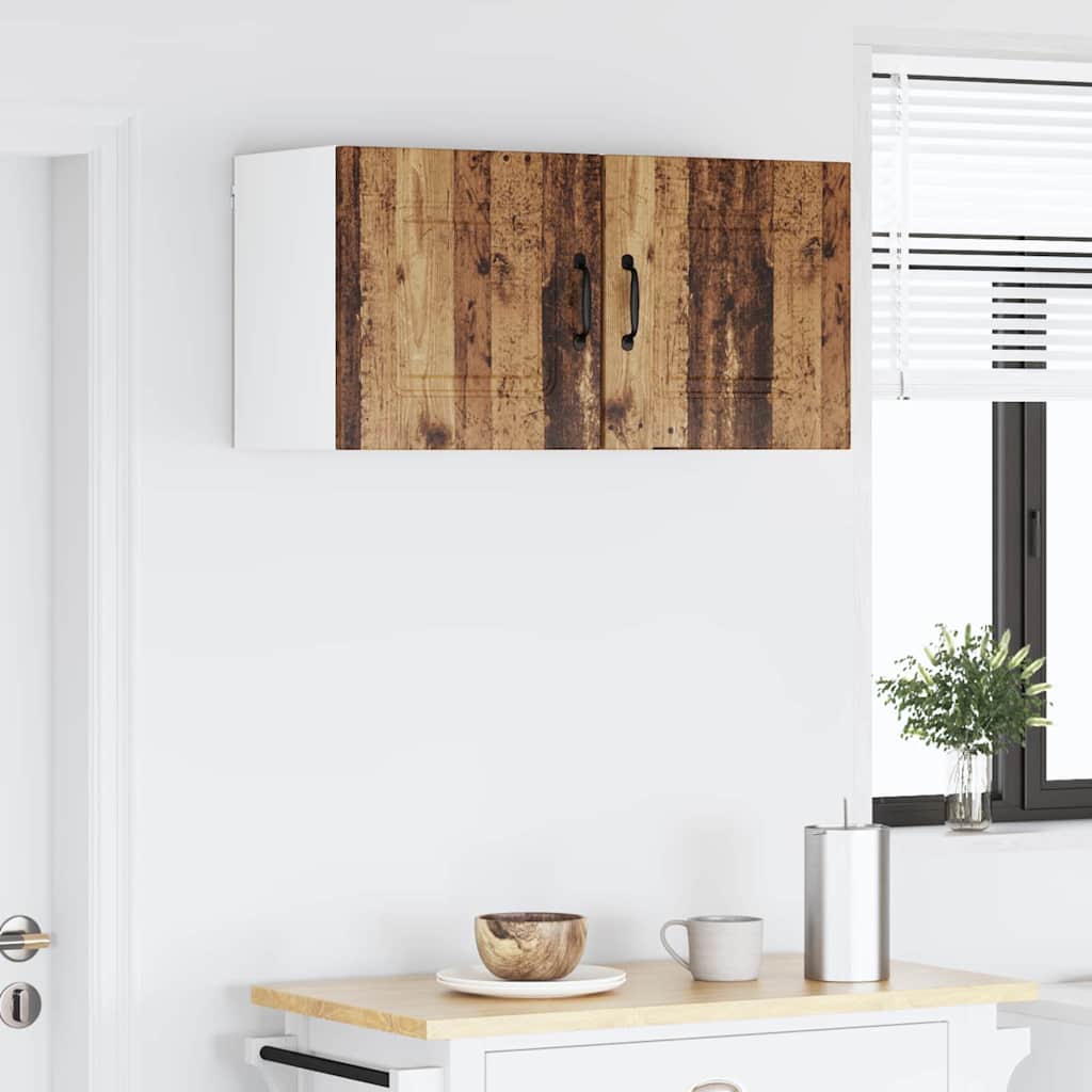 Vægskab til køkken med hylde 2 pcs Gammelt træ 40 x 31 x 40 cm
