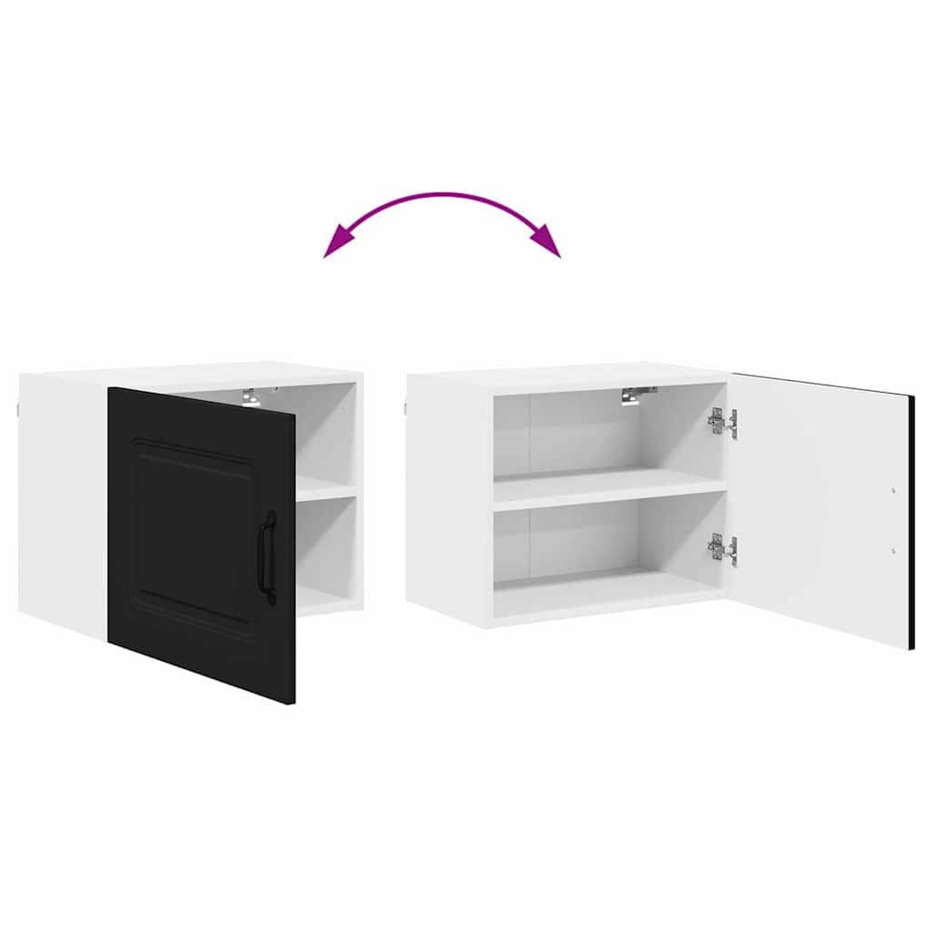 Vægskab til køkken med dør Sort 50 x 31 x 40 cm Konstrueret træ